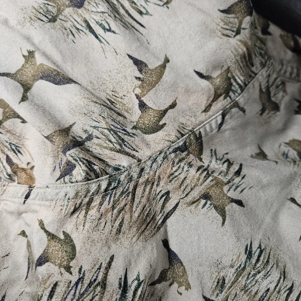 Woolrich Flying Ducks Shirt Mens XL Brown Hunting Long Sleeve Outdoors Hiking - Picture 5 of 7